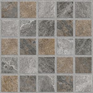 กระเบื้องพอร์ซเลน 40X40 มอส บราวน์ (AF) ผิวด้าน ลายหิน Pattern